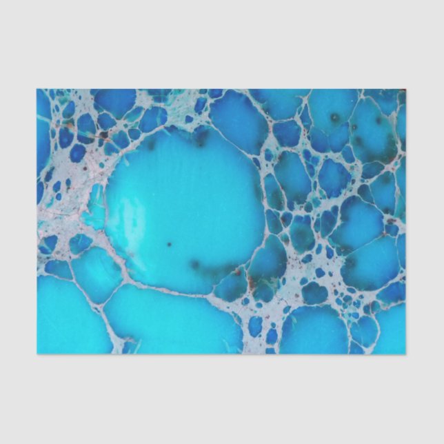 Sea Sediment Jasper Tropical Ocean Blue Tissue Paper (Front)
