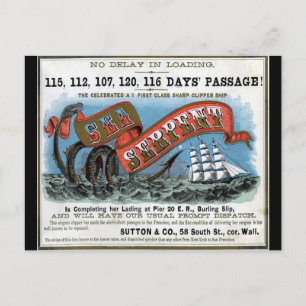 Sea Serpent Clipper Sailing  Postcard