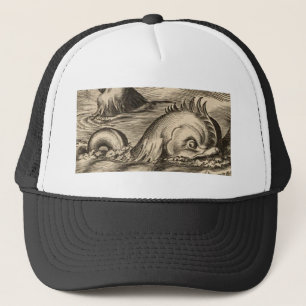 Sea Serpent Riding a Wave Trucker Hat