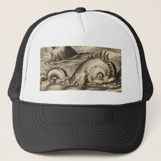 Sea Serpent Riding a Wave Trucker Hat