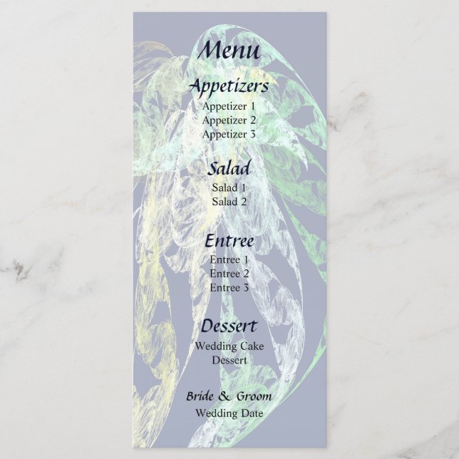 Sea Serpent Wedding Menu (Front)