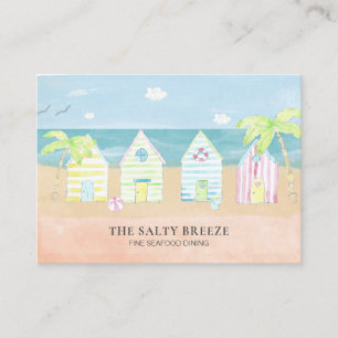 *~* Sea Shacks Sand Bucket Dining Beach Tropical Business Card