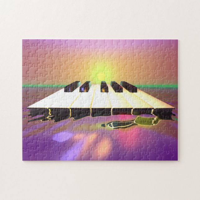 Sea Sharp Piano Keys Jigsaw Puzzle (Horizontal)
