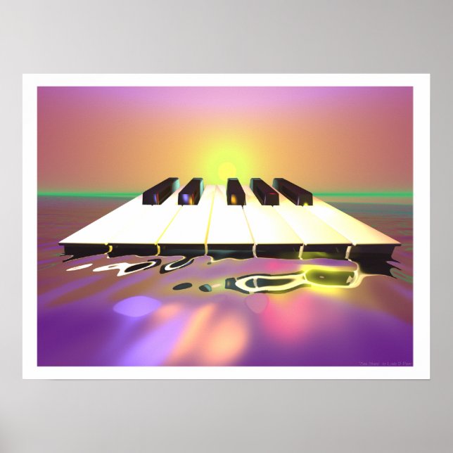 Sea Sharp Piano Keys Poster (Front)