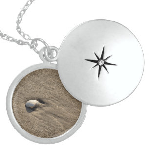 Sea shell at the beach locket necklace