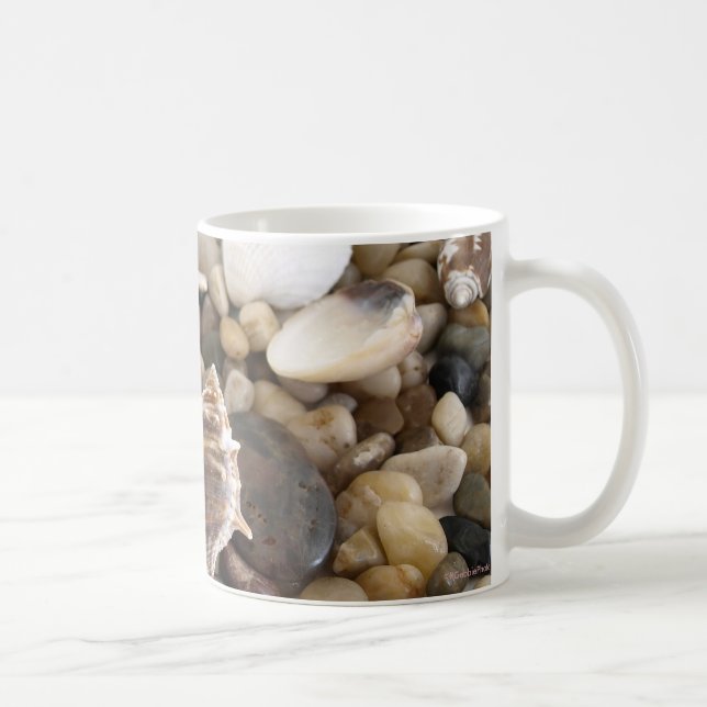 Sea Shell Background Coffee Mug (Right)