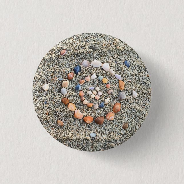 Sea Shell Beach Art 3 Cm Round Badge (Front)