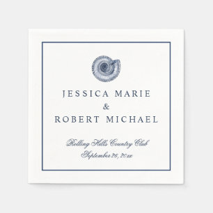 Sea Shell Beach Wedding Reception Napkin