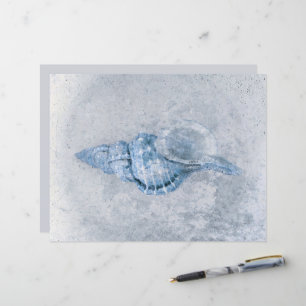 Sea Shell Blue Vintage Antique Ocean Beach Texture