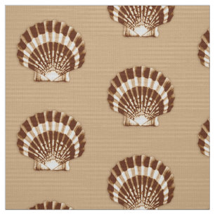 Sea Shell - brown and beige Fabric