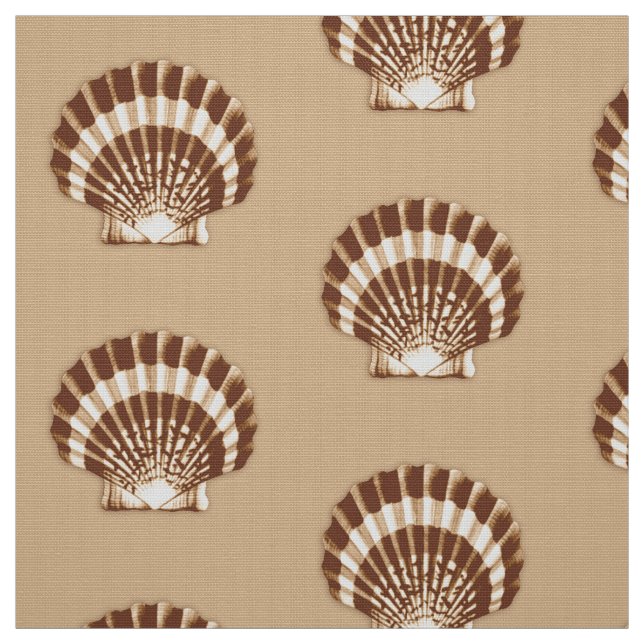 Sea Shell - brown and beige Fabric (Swatch)