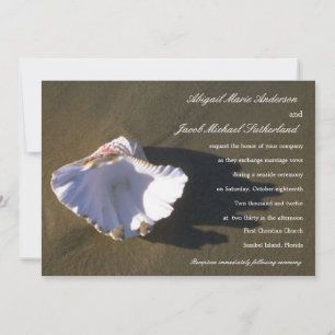 Sea Shell Brown Wedding Invitations