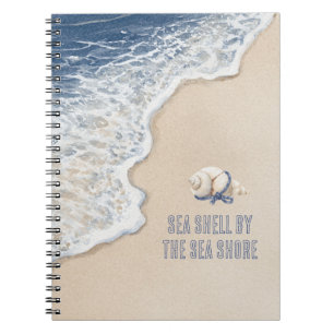 Sea Shell By The Sea Shore Sand Notebook