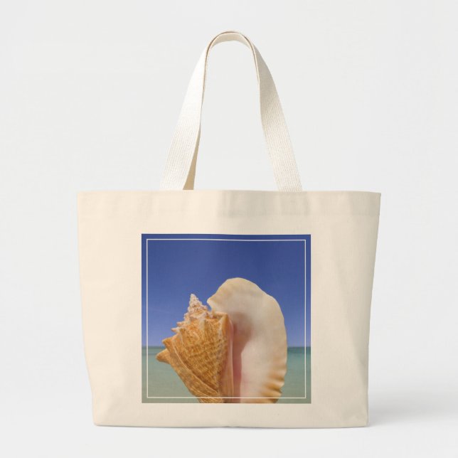 Sea Shell Close Up Large Tote Bag (Front)