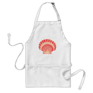 Sea shell - coral and peach standard apron