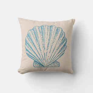 Sea Shell in Blue Cushion