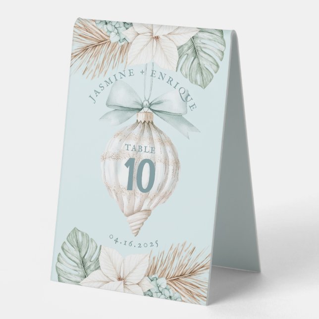 Sea Shell Ornament | Winter Beach Wedding (Front)