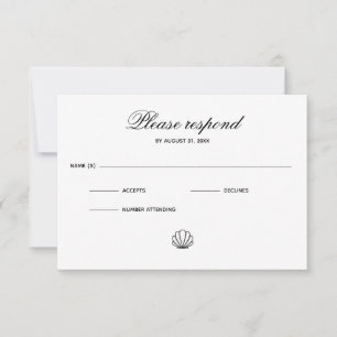 Sea Shell - RSVP card