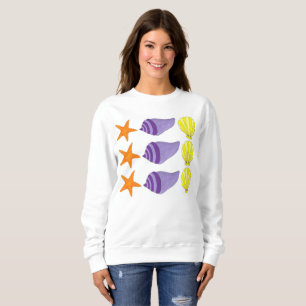 Sea Shell Seashell Conch Starfish Beach Ocean Sweatshirt