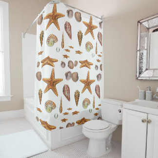 sea shell shower curtain