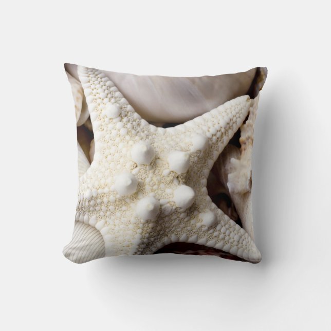 Sea Shell Starfish Background - Beach Shells Cushion (Front)
