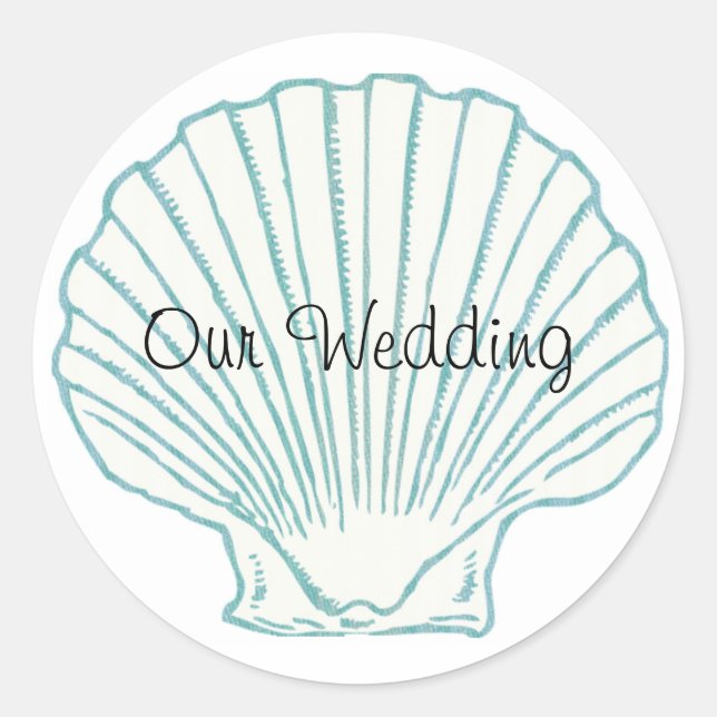 Sea Shell Wedding Envelope Seal (Front)