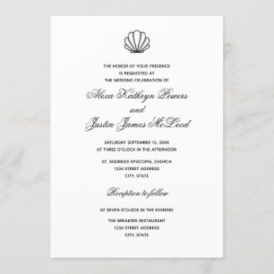 Sea Shell - Wedding Invitation