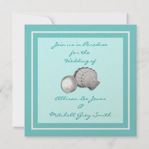 Sea Shell Wedding Invitation