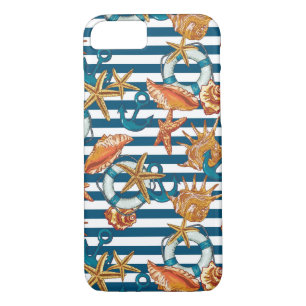 Sea Shells And Anchor Pattern iPhone 8/7 Case