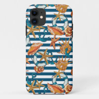 Sea Shells And Anchor Pattern