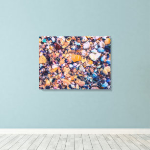 Sea Shells and Pebbles Canvas Print