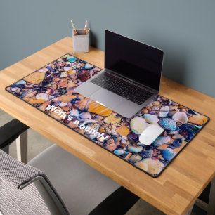 Sea Shells and Pebbles Desk Mat