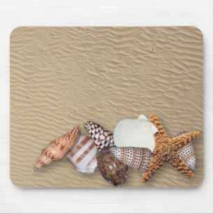 Sea Shells and Sandy Beach Mouse Mat