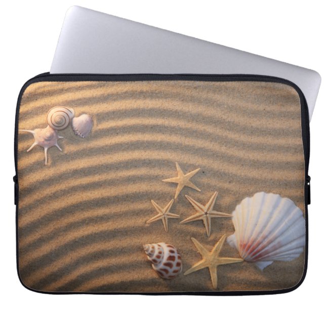 Sea Shells And Starfish Laptop Sleeve (Front)