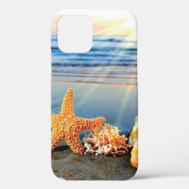 Sea shells and starfish on beach Case-Mate iPhone case (Back)