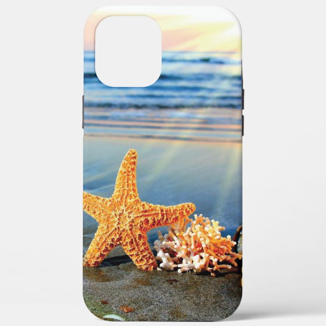 Sea shells and starfish on beach Case-Mate iPhone case (Back)