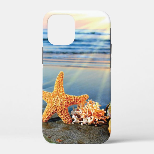 Sea shells and starfish on beach Case-Mate iPhone case (Back)