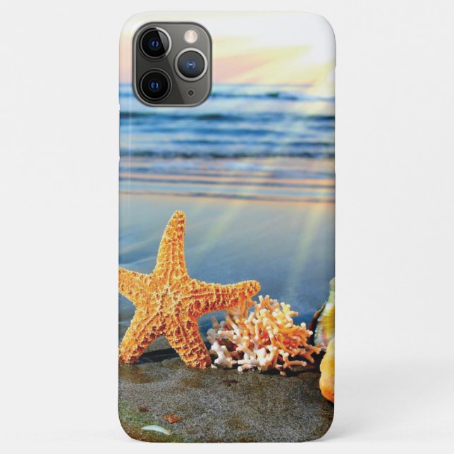 Sea shells and starfish on beach Case-Mate iPhone case (Back)