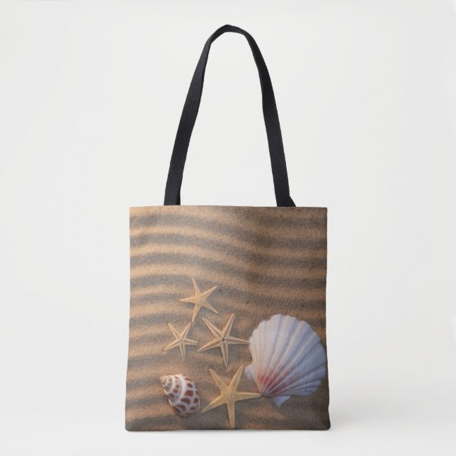 Sea Shells And Starfish Tote Bag (Front)