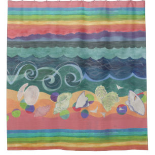 Sea Shells at Sunset Shower Curtain