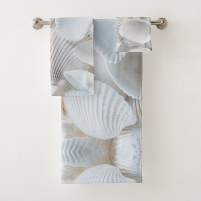Sea Shells Bath Towel Set Zazzle.co.uk