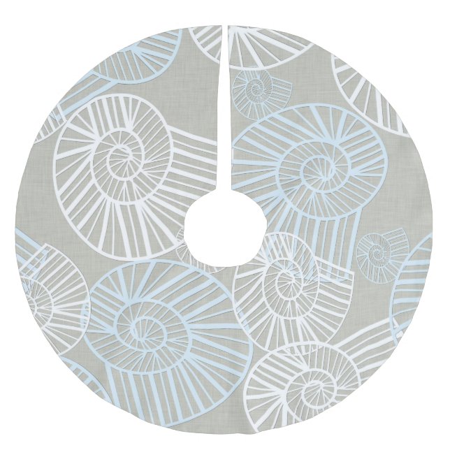 Sea Shells Brushed Polyester Tree Skirt (Front)