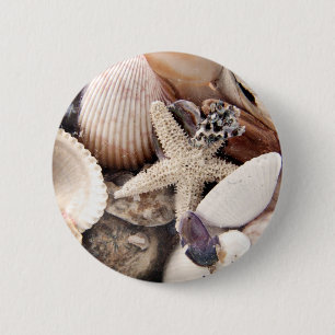 Sea Shells by the Shore 6 Cm Round Badge