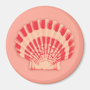 Sea shells - coral and peach magnet