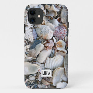 Sea Shells custom monogram phone cases