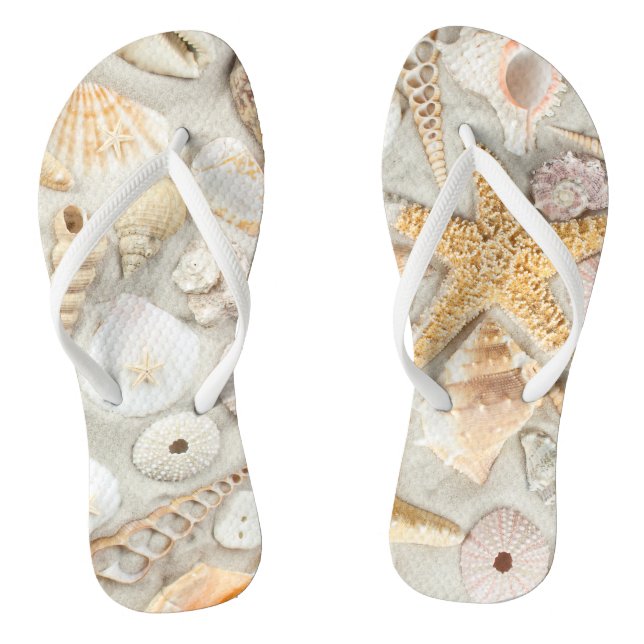 Sea Shells Flip Flops (Footbed)