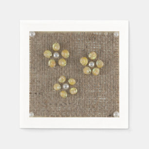 Sea shells flowers napkin
