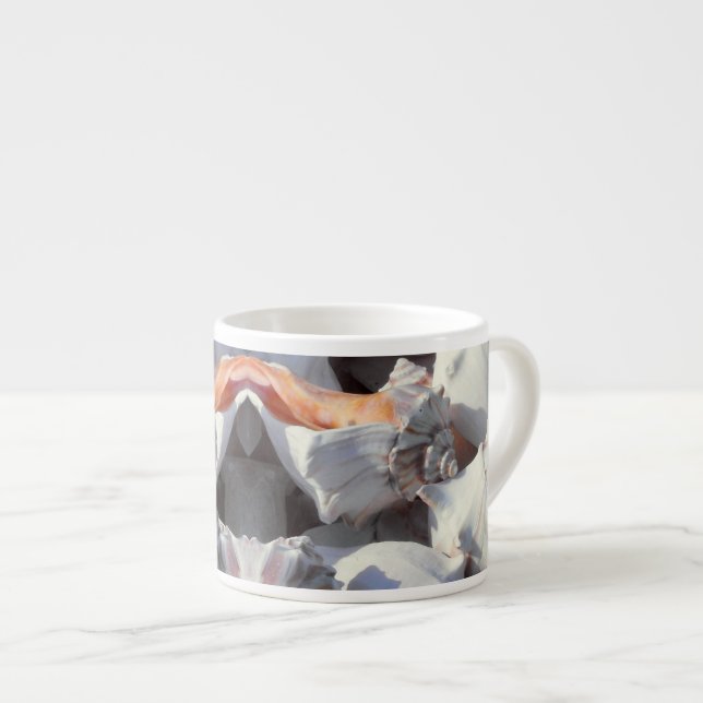 Sea Shells in sunlight and shadow Espresso Cup (Front Right)