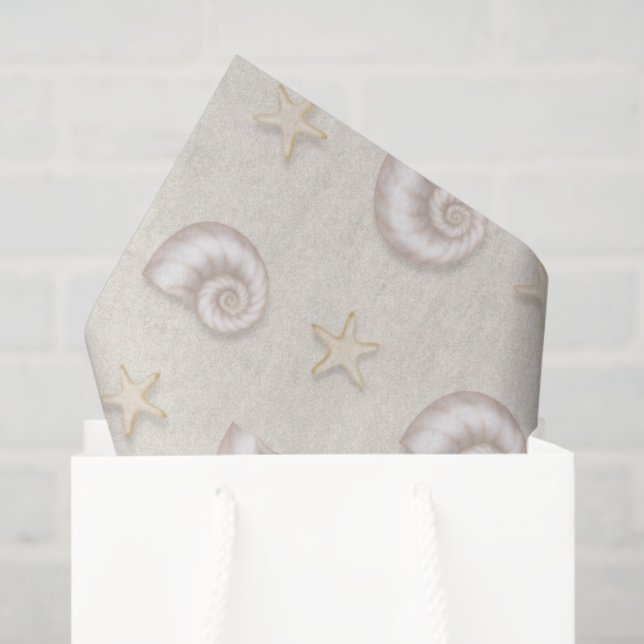 Sea shells in the sand tissue paper (Gift Bag)