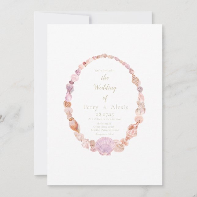 Sea Shells Invitation (Front)